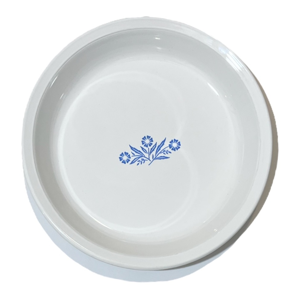 Vintage Corningware Cornflower P-309 9" Ceramic Pie Pan